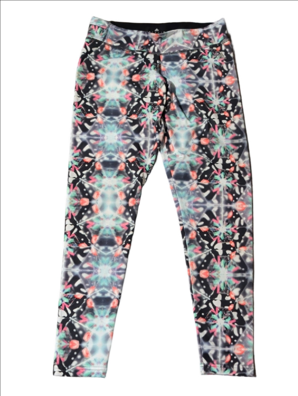 ​Adidas Climalite Multicolor Kaleidoscope Print Workout Leggings Size Small